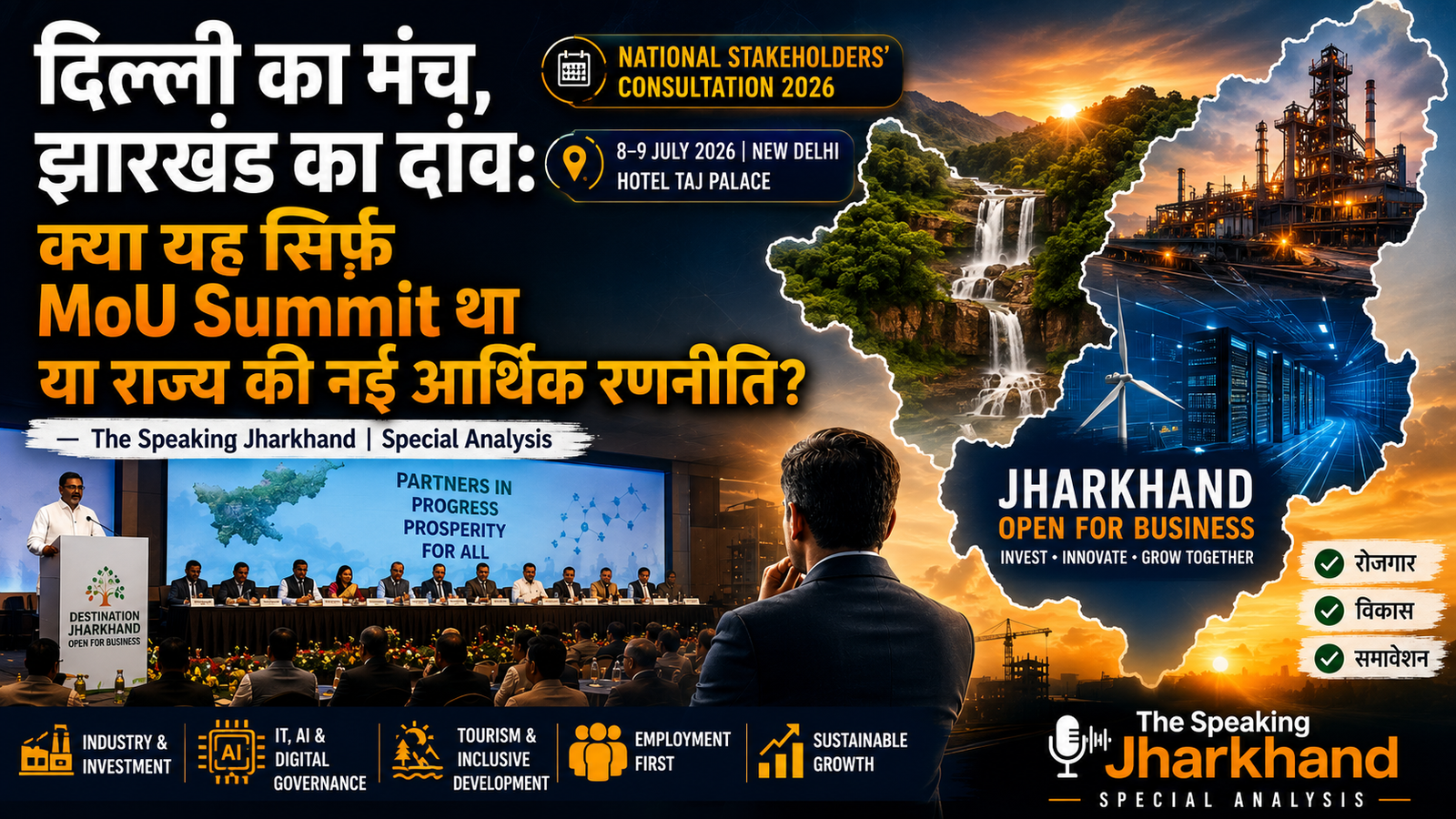 दिल्ली का मंच, झारखंड का दांव: क्या यह सिर्फ़ MoU Summit था या राज्य की नई आर्थिक रणनीति?